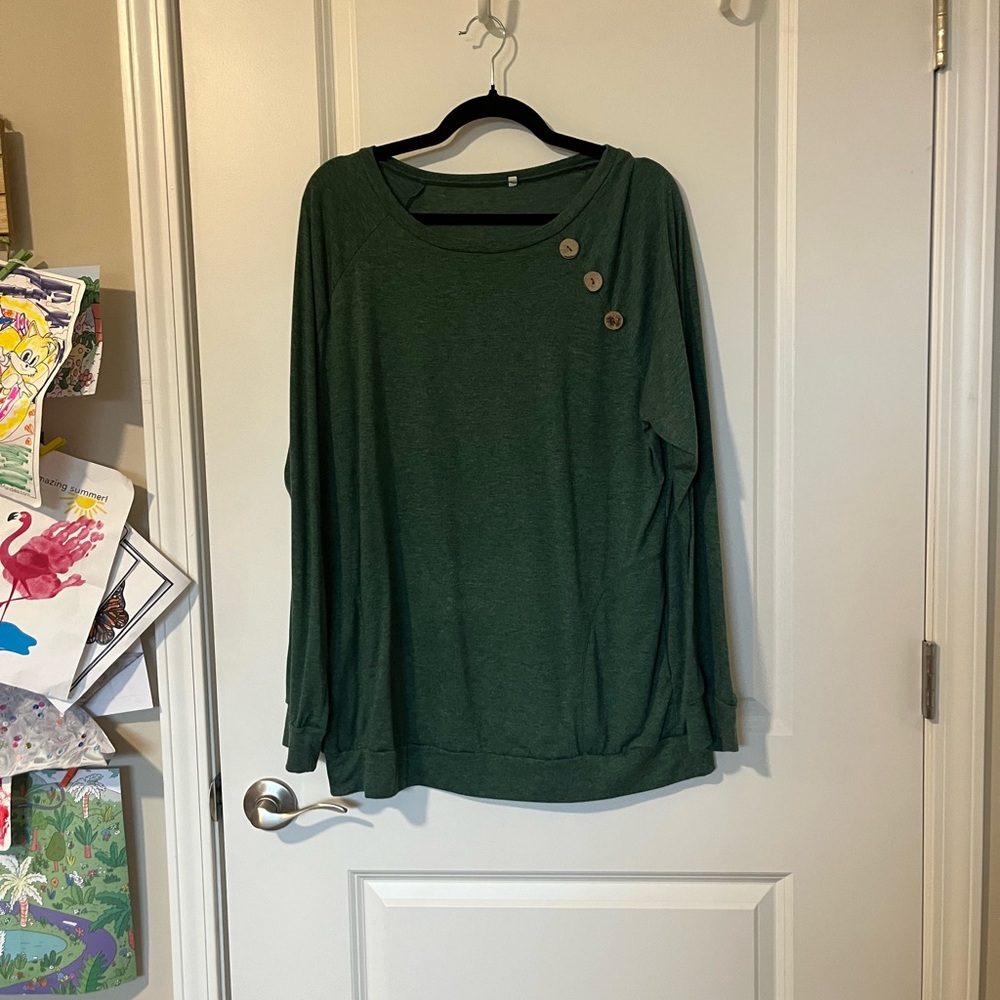 Mutiple colors Button-Detail Women's Tunic top with POCKETS!